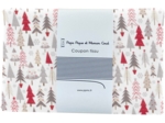 1 m fabric coupon grey red christmas tree ex1113