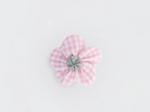 Mini Flower petal hair slide pink gingham