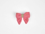 Mini bow tie clip gaze pois or rose sorbet