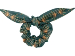 Bunny ear Scrunchie eventail or vert