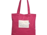 Tote bag fuchsia gold star