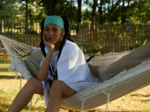 Headscarf headband- Adult size green mint gingham