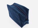 Rectangular toiletry bag large navy orduroy 