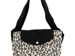 Tote bag with a zip leopard