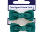 Small elastic bows emerald green