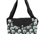 Tote bag with a zip paradis bleu