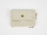 Mini coin purse pouch white large corduroy