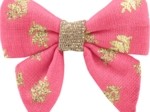Mini bow tie clip feuillage or rose
