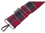 Wide shoulder strap tartan rouge
