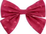 Bow tie hair slide plumetis rose fuchsia