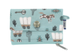 zipper pouch card purse bleu western