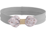 Jersey knit baby headband gray copper triangle
