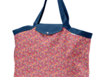 Tote bag with a zip cocktail de fleurs