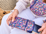Quilted phone pocket hippie fleurie