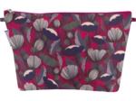 Cosmetic bag with flap fuchsia poppy