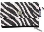 zipper pouch card purse zèbre