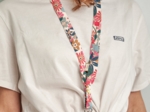 Lanyard necklace cerise en fleur