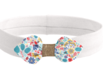 Jersey knit baby headband champêtre bleuté