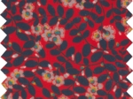 Coated fabric vermilion foliage