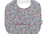 Coated fabric bib pastel fleuri