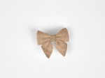 Mini bow tie clip gaze pailletée camel