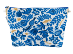 Cosmetic bag with flap passion bleue