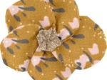 Flower petal hair slide small  gypso ocre