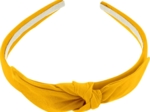 bow headband yellow ochre
