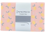 1 m fabric coupon pink yellow citrus