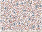 Jersey fabric pink yellow wild flowers