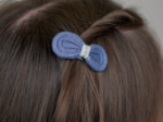 Noeud Anti-Glisse hair slide light denim