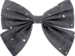 Bow tie hair slide gauze gray gold