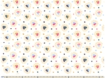 35cm coated fabric coupon ex2307 multicolor hearts