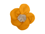 Mini Flower petal hair slide ochre