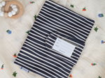 Health book cover striped  ivory navy