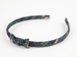 Thin headband tartan fleuri