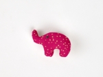 Elephant clip fuchsia pailleté