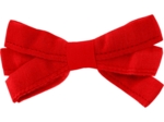 Ribbon bow hair slide tangerine red