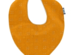 bandana bib gaze dentelle ocre