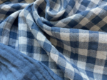 Cotton Fabric ex2441 blue gingham double gauze