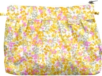 Pleated clutch bag mimosa jaune rose