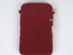 Quilted phone pocket burgundy large corduroy