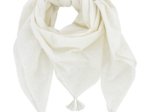 Pom pom scarf white sequined