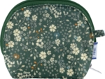 gusset coin purse fleuri kaki