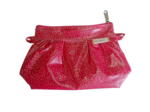 Mini Pleated clutch bag fuchsia pailleté