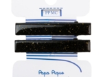 Medium-sized alligator hair clip: noir pailleté cr045