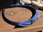 bow headband light denim