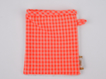 Make-up Remover Glove neon orange gingham
