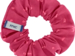 Small scrunchie plumetis rose fuchsia