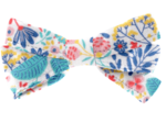 Ribbon hair slide champêtre bleuté